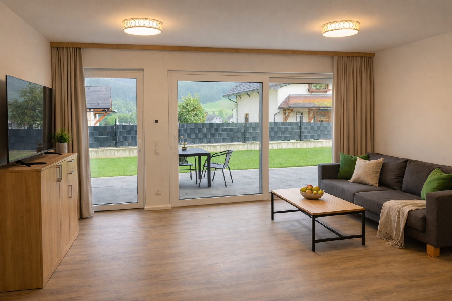 Wohnzimmer der Ferienwohnung Siri